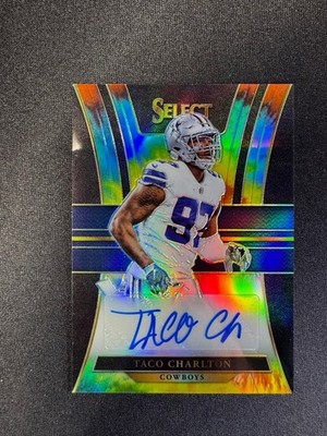 2017 Select Taco Charlton Auto Tie Dye Prizm #RS-TC Dallas Cowboys #d 05/25