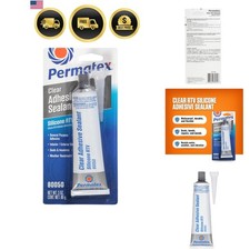 Clear Silicone Sealant Waterproof Adhesive for Repair and Bonding 3 oz