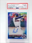 ROYCE LEWIS 2017 BOWMAN CHROME DRAFT 1ST BLUE REFRACTOR AUTO /150 PSA 9 Q4632