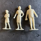 MARX ,FATHER,MOTHER,SISTER PLASTIC FIGURES