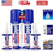 CA Glue with Activator 2x0.80oz-2x3.30fl oz Instant Bond Professional Cyanoac...