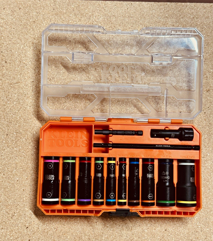 Klein Tools KNECT™ Flip-20 Impact Socket Set, SAE and Metric, 13-Piece - 65239