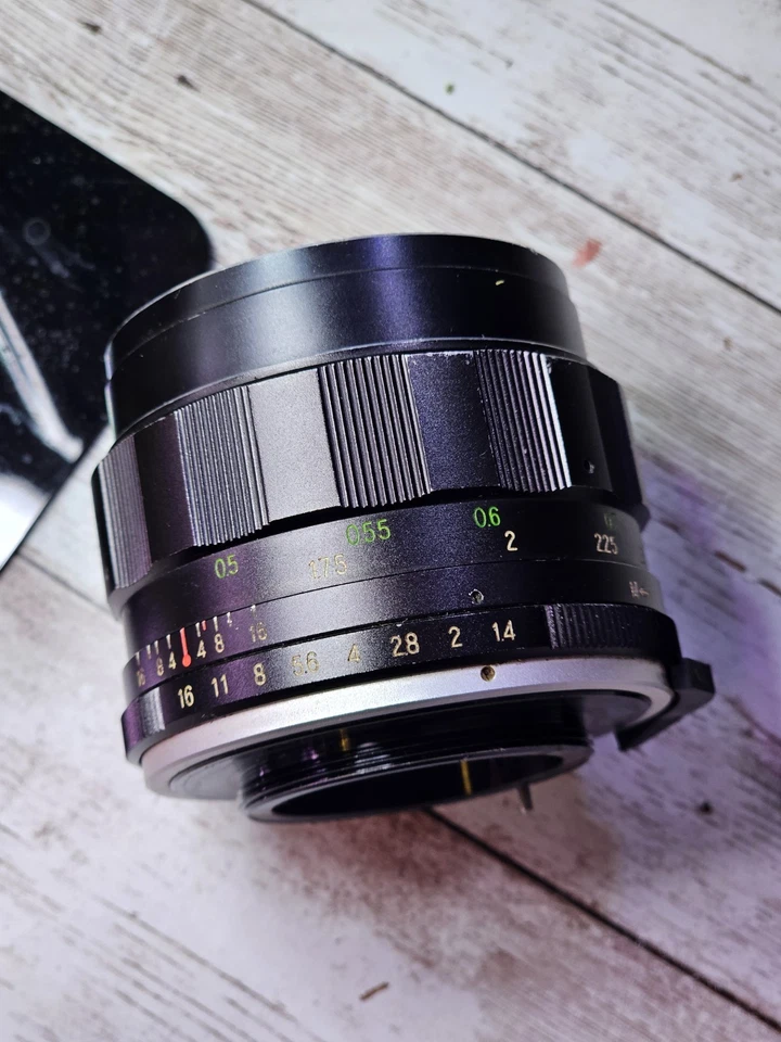 Ricoh Auto Rikenon 55mm f/1.4 M42 Screw Mount Lens, Works Great! - Image 4 of 4