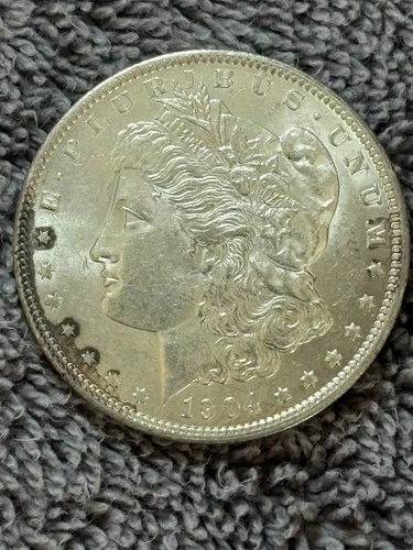 1904 O MORGAN SILVER DOLLAR! BEAUTIFUL AU Coin! WOW!
