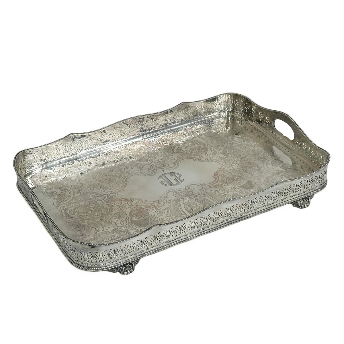 【英国 Barker Ellis】ミニラウンドトレイ　15㎝ Barker Ellis Silver Antiques for sale | eBay