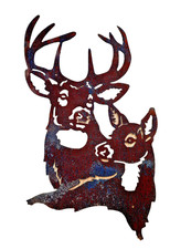 Edelrost Scherenschnitt Hirsch-Paar Rostdesign - Gartendeko  - Terrassendeko