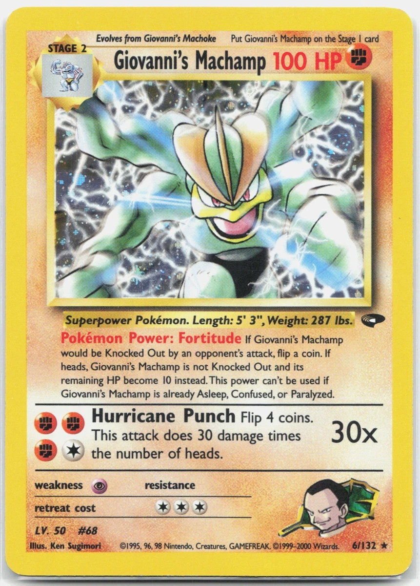 Machamp Pokémon TCG Gym Challenge Individual Collectible Card Game