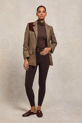 Holland Cooper Contour Trouser Chocolate Brown UK 10S US 6P NWT