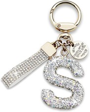 Initial Letter Keychain Gift for Women Girls Cute keyring for Backpack