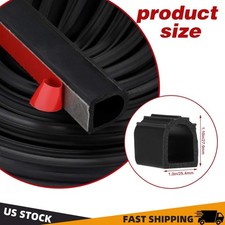 1inch D Shape 12 FT Rubber Truck Door Seal Self-Adhesive Soundproof Weatherstrip