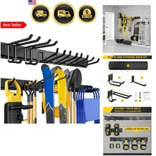 Garage Wall Storage Organizer Heavy Duty Tool Rack Yard Equipment Storage