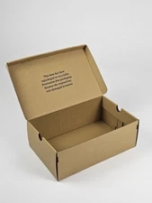 50 Corrugated Shoe Boxes 14x9x5" Kraft Recycled w/ Lid – Costs less than Uline!