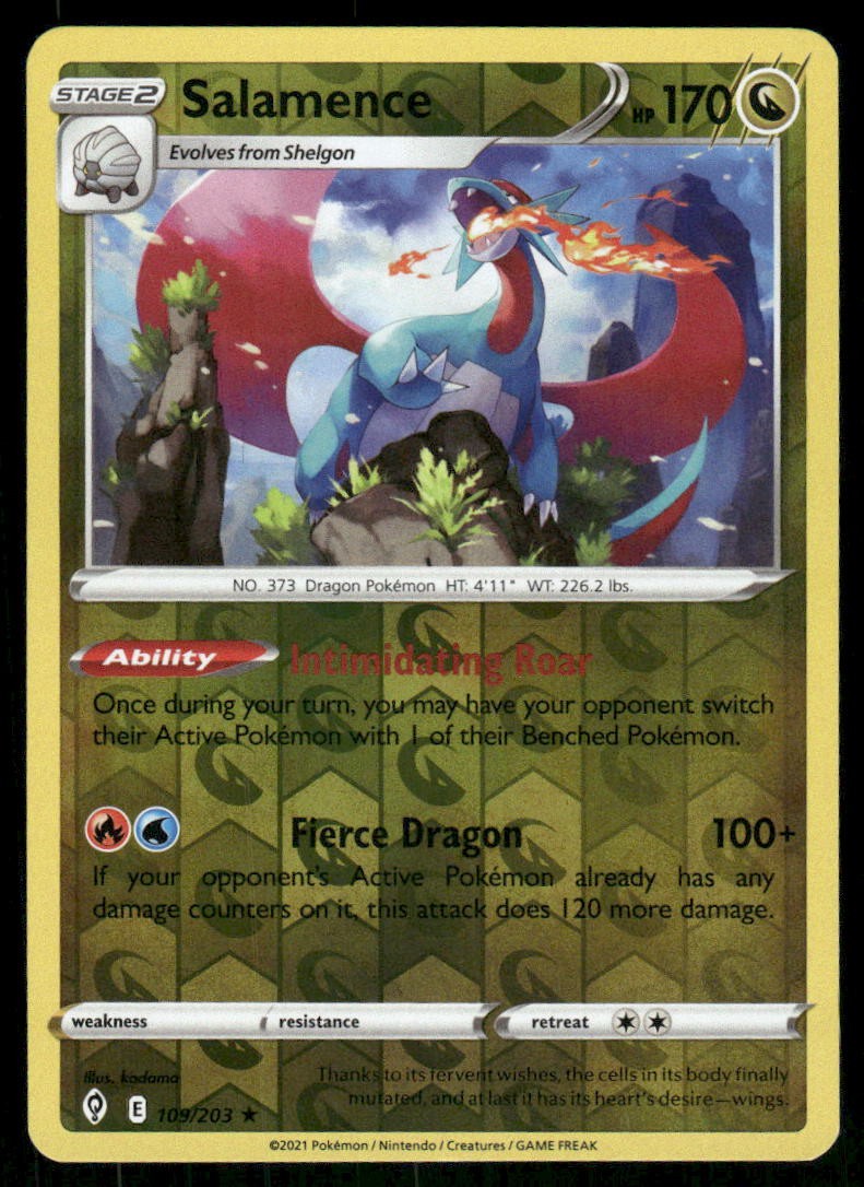 Salamence 109/203 - Holo Evolving Skies - Holo Rare NM
