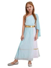 Kids Girls Halloween Ancient Greek Roman Princess Toga Costume Gown Dress Party