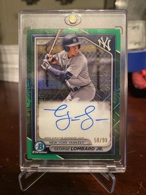 George Lombard Jr ON CARD 2024 Bowman Chrome Green Mega Mojo /99 