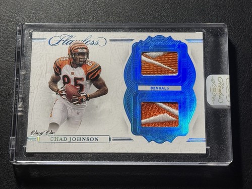 2020 Panini Flawless CHAD JOHNSON Legendary Materials PLATINUM 1/1 Reebok LOGO
