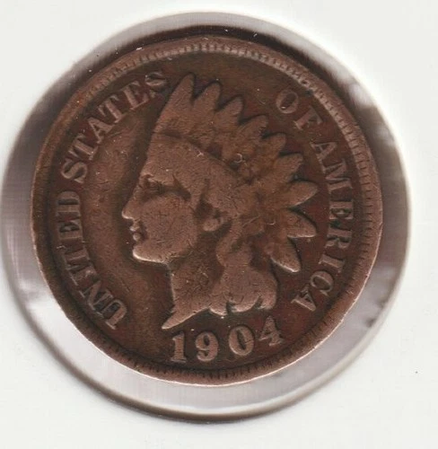 US Rare Old West 1904 Indian Head Penny Coin American Collection Shield Cent USA
