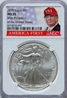2020 SILVER 1oz $1 NGC America First MS 70 Eagle Dollar Donald Trump