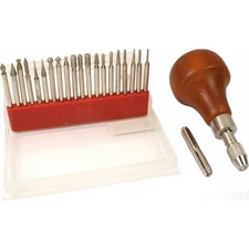 3 Pin Vise Diamond Coated Burs Jewelers Bead Reamers Hobby Craft Tools