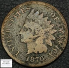 1870 Indian Head Copper Cent 1C - Corrosion