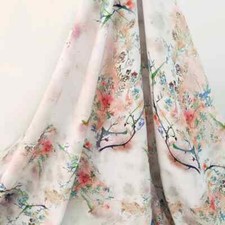 1Yard X 1.4Meter Retro Dress Shirt Material Soft Viscose Poplin Fabric Birds