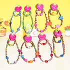 Wholesale 120 Colorful Wooden Bead Cute Children Necklace Bracelet Jewelry Sets
