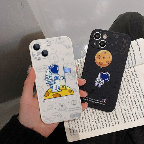 For iPhone 14 13 Pro Max 12 11 XS X XR 7 8 Astronaut Silicone Lanyard Case Cover - Photo 5 sur 16