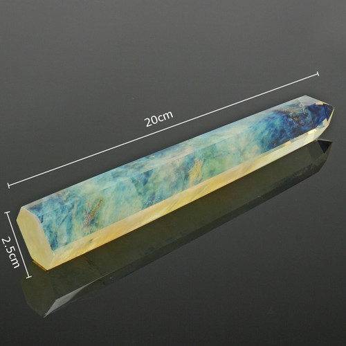 20cm Natürlicher Quarz Kristall Stab Reiki Heilstein Sechseckig Turm Ornament - Bild 5 von 8
