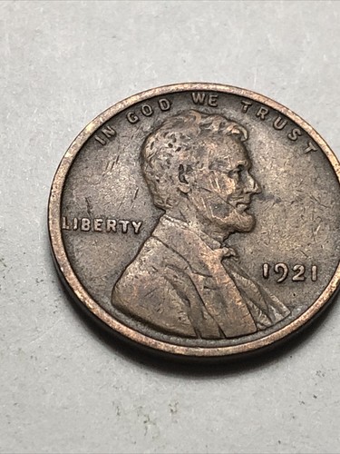 1921 P LINCOLN WHEAT CENT VG Very Good Grade Coin Lot V139 - Picture 6 of 12