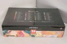ARTEZA Metallic Acrylic Paint Set of 36 Colors, 0.74 ounce Tubes, Rich Pigmen...