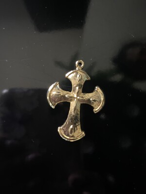 Anhänger Kreuz Gelbgold Farbe Neu