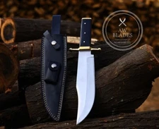 Vintage Bowie Knife: Handmade D2 Steel Smithsonian Replica Bowie Hunting Knife