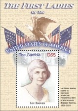 GAMBIA 2007 - FIRST LADIES OF THE UNITED STATES - LOU HOOVER S/S MNH