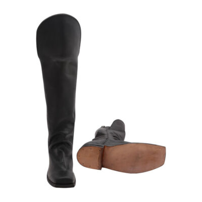 Men's Civil war Shoes Knee Flap Leather Long Boots | eBay