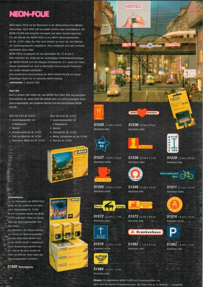 Noch - Novelties 2002 Brochure Brochure Model Systems Railway - B17619 - Image 3 of 3