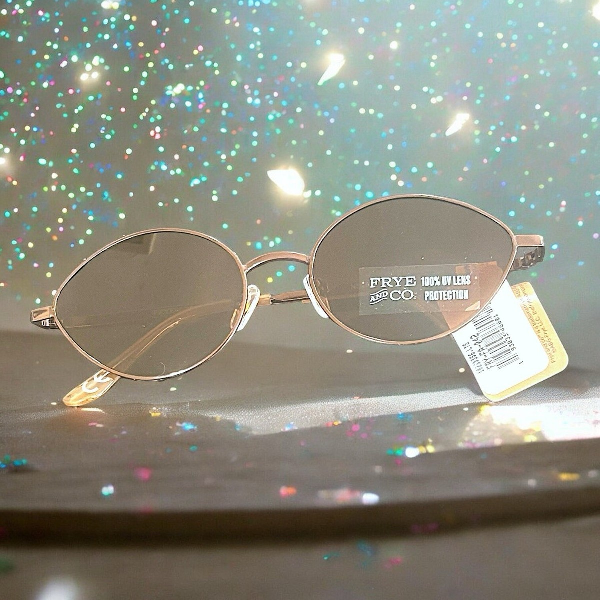 Frye Studded Matte Brown Sunglasses Style: NS1219 FRYE & CO Metal Almond Sunglasses in Shiny Gold NWOB | eBay main image 2