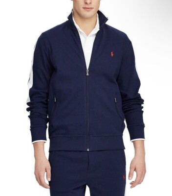 NWT Polo Ralph Lauren Big Tall Navy Double Knit Contrast Stripe