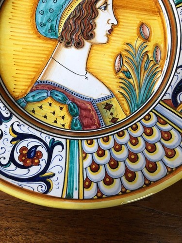 Finest Deruta Pottery Plate 10" -Made Painted by hand Italy - Picture 6 of 9