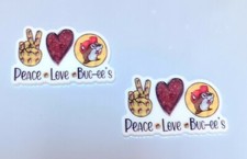 Crocs Bucees charms hard 2 piece Peace Love