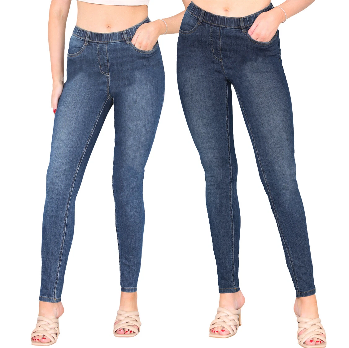 High waisted pull on skinny best sale jeans