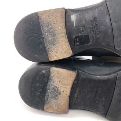 Aquatalia Kenneth Black Leather Ankle Boots Mens Size 10.5  display picture 2