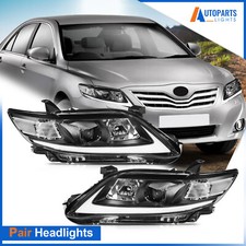 Custom Black Led Projector Headlights W Led Drl Set For 2010-2011 Toyota Camry