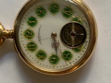 ANTIQUE BONHEUR MENS POCKET WATCH SWISS 1900's RUNNING BUT THE H NOT MOVE