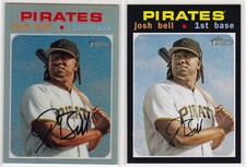 Josh Bell Pirates 2020 Topps Heritage Silver Refractor 163/571 + 422 Base LOT