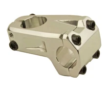 NEW! GENUINE 50MM LONG ALLOY BMX BICYCLE STEM (28.6/25.4MM) 7326 IN SILVER.