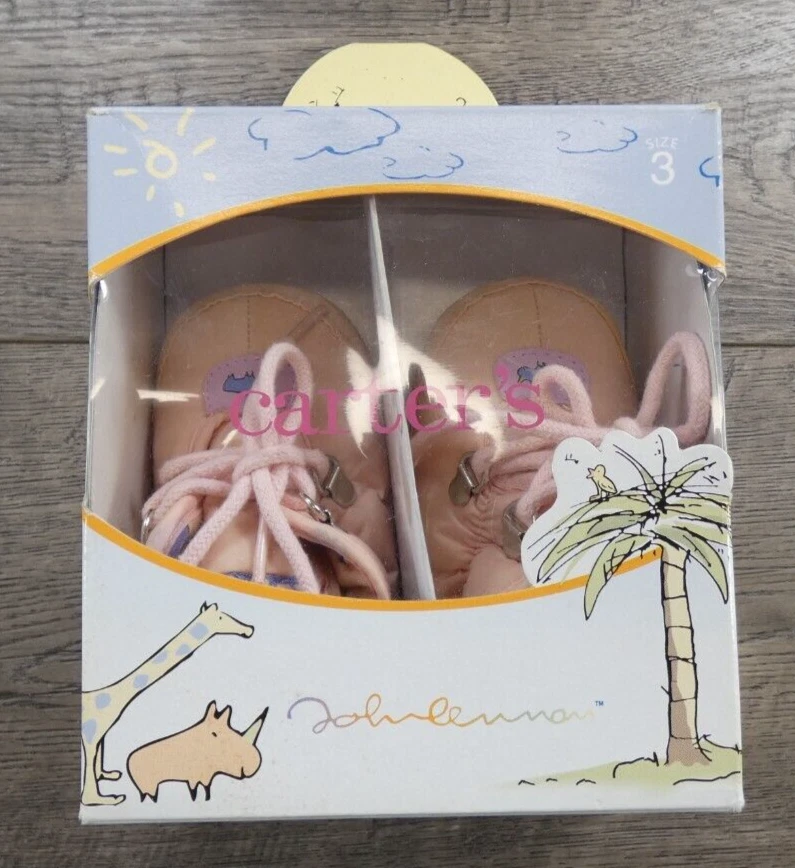 Ropa Bebé Niña Nueva De Colección Carter's John Lennon Talla 3 Rosa Botas Zapatos Foto 2 de 4