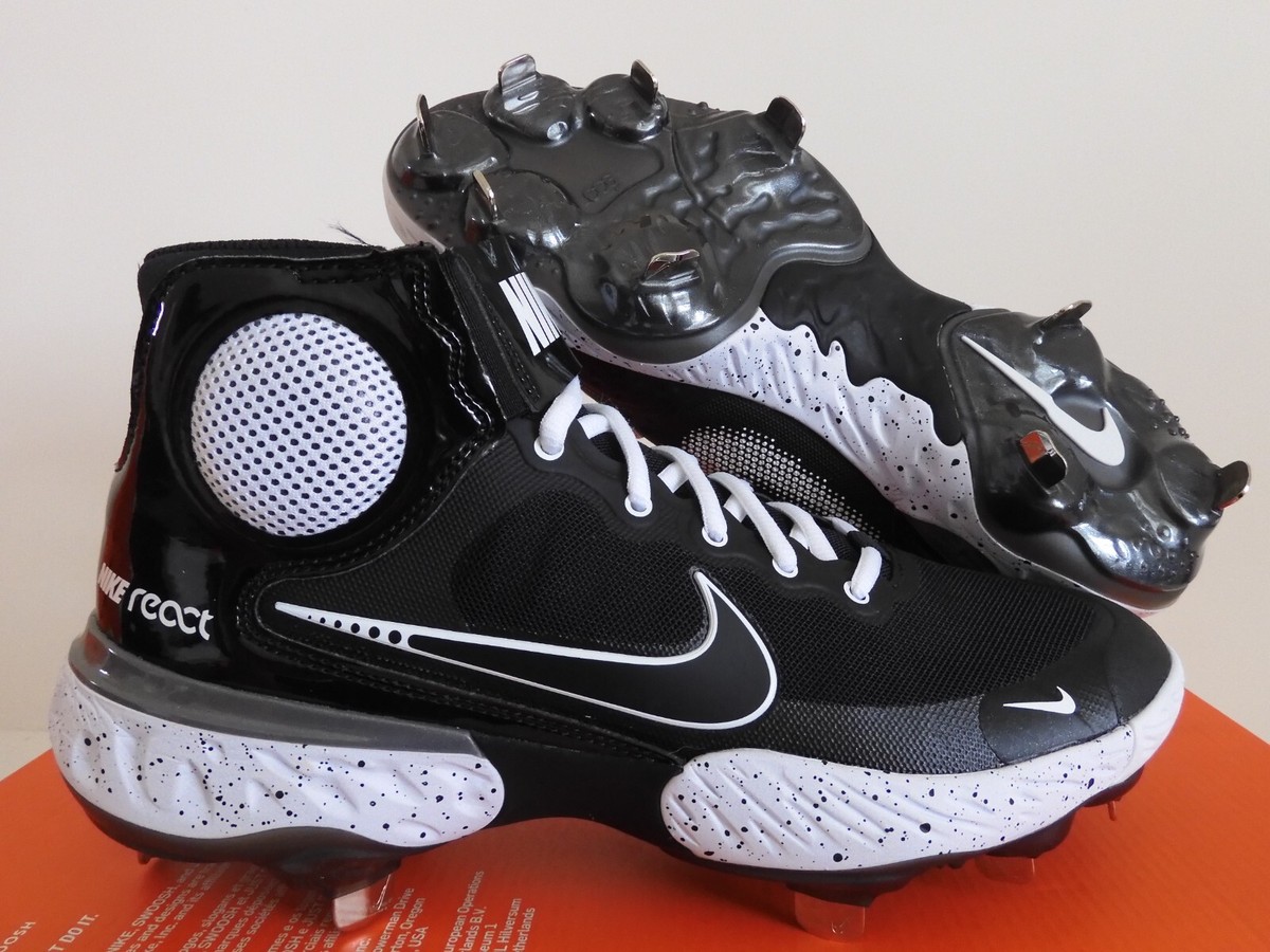 Nike Alpha Huarache Elite 3 Mid Men’s Size Black White CK0745-011 Cleats NIKE ALPHA HUARACHE ELITE 3 MID BLACK-WHITE BASEBALL CLEATS  main image 4
