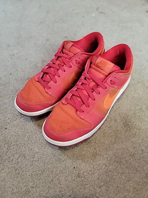 Nike Dunk Low ATL Mens Casual Sneaker Shoes Red Orange FD0724-657 Size 9