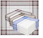 Betz 12 x Herren Stoff Taschentücher im Set 100% Baumwolle 40x40 cm MARTIN D 07