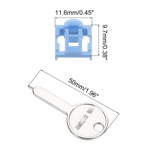 10pcs Port Blocker Locking RJ45 Port/Dust PC Blocker with Coded Key,Blue - Photo 2 sur 5